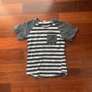 Black and white striped top size L